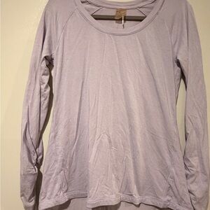 Calia by Carrie Underwood Lavender Long Sleeve Scoop Neck Tee | Size Small